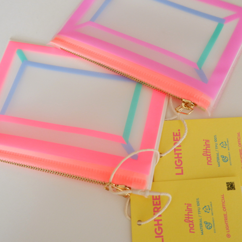 LIGHTREE COLORFUL LINING LINEN POUCH S