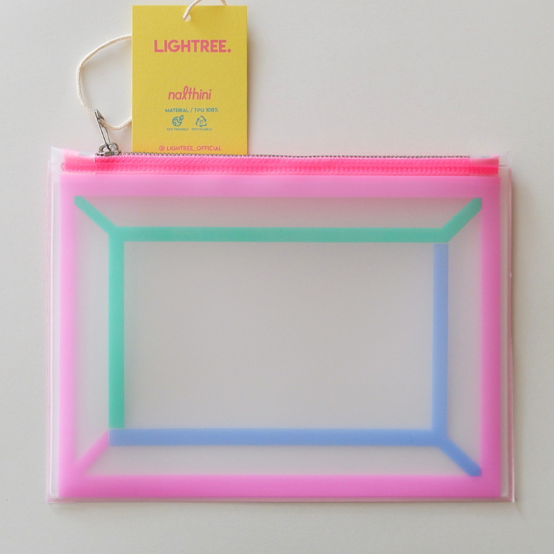 LIGHTREE COLORFUL LINING LINEN POUCH L