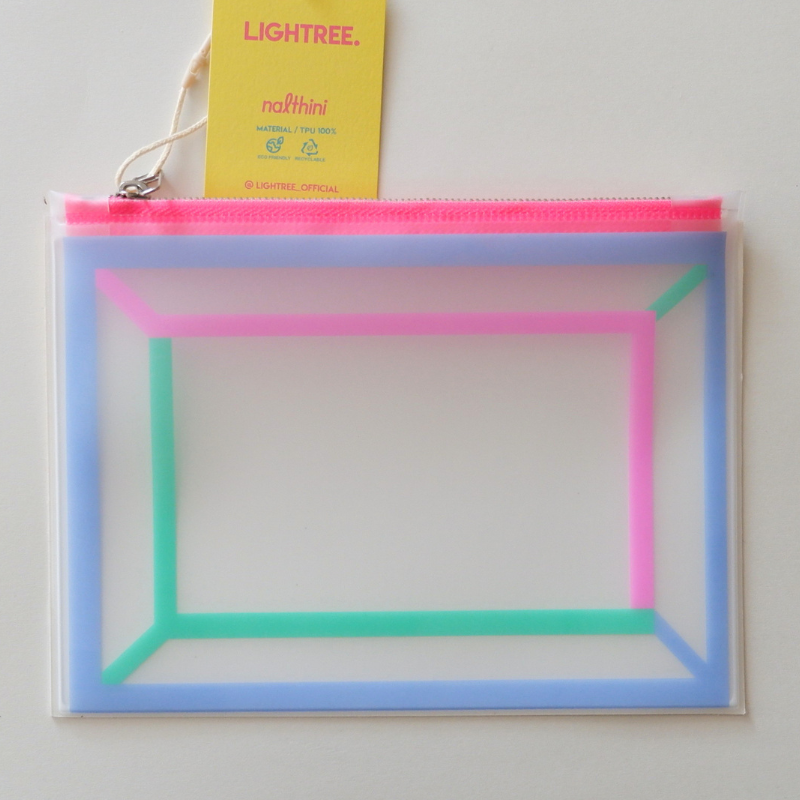 LIGHTREE COLORFUL LINING LINEN POUCH L